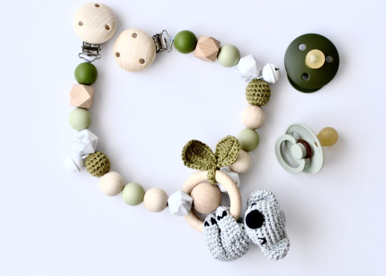 Kinderwagenkette "Koala" gehäkelt